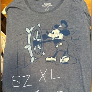 Disney Blue Mickey Mouse Short Sleeve Tee